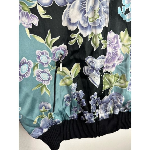 Y2K ALERT!! Allison Taylor floral/butterfly 100% Silk jacket - Picture 2 of 5